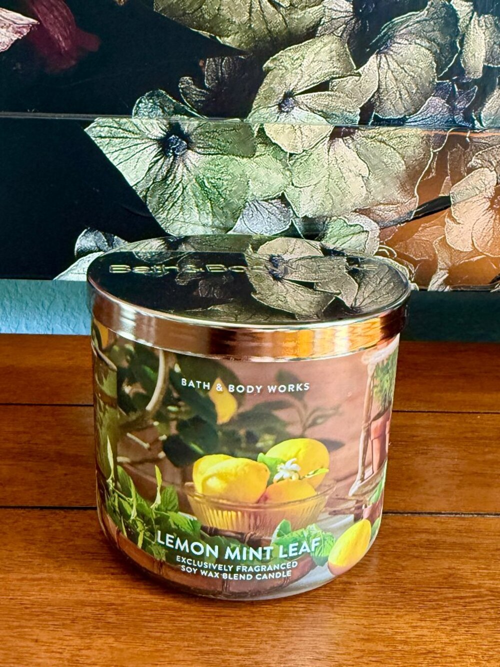 NEW LEMON MINT LEAF 3-Wick Candle Bath & Body Works
